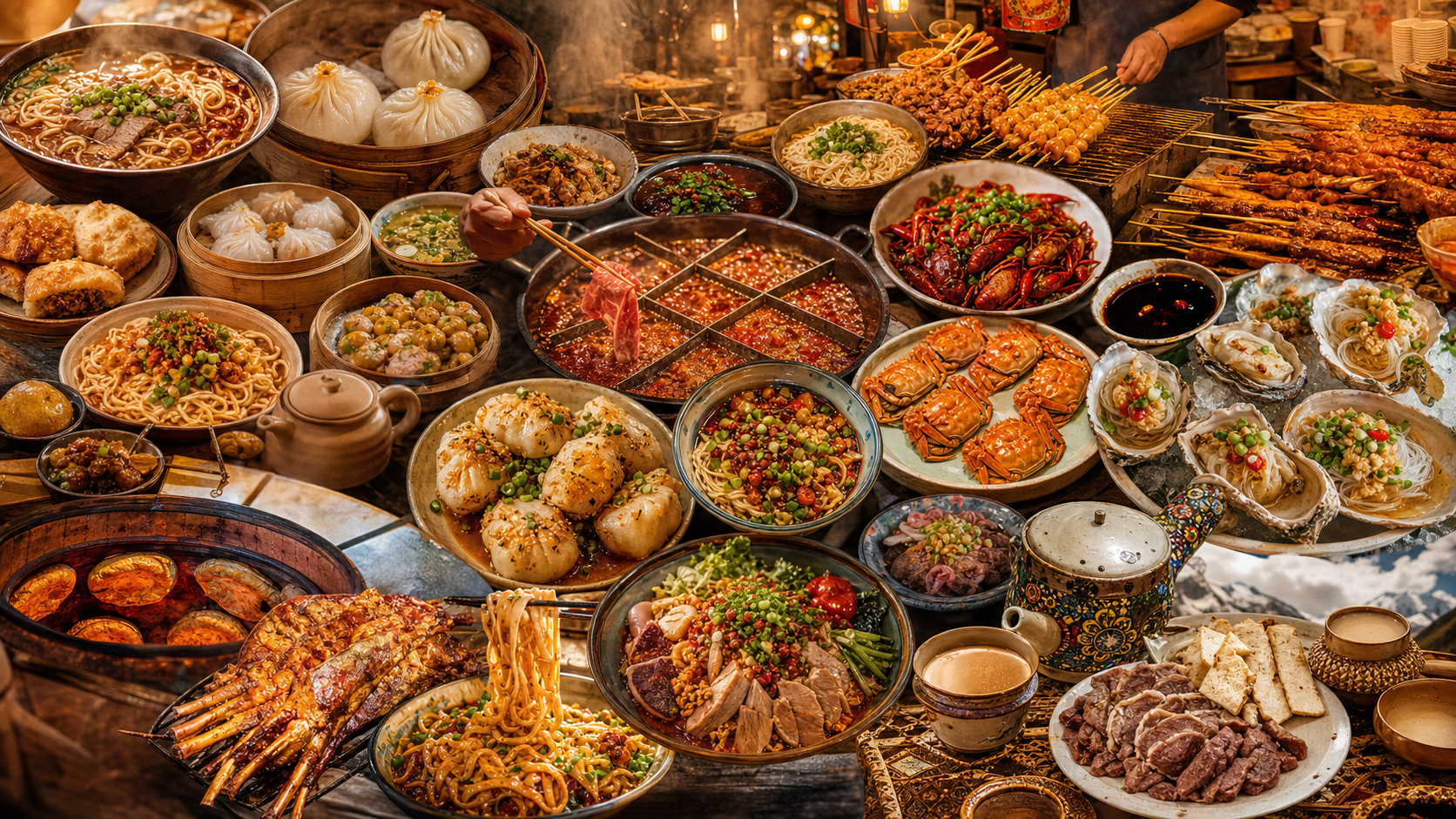 全国地域美食拼贴图